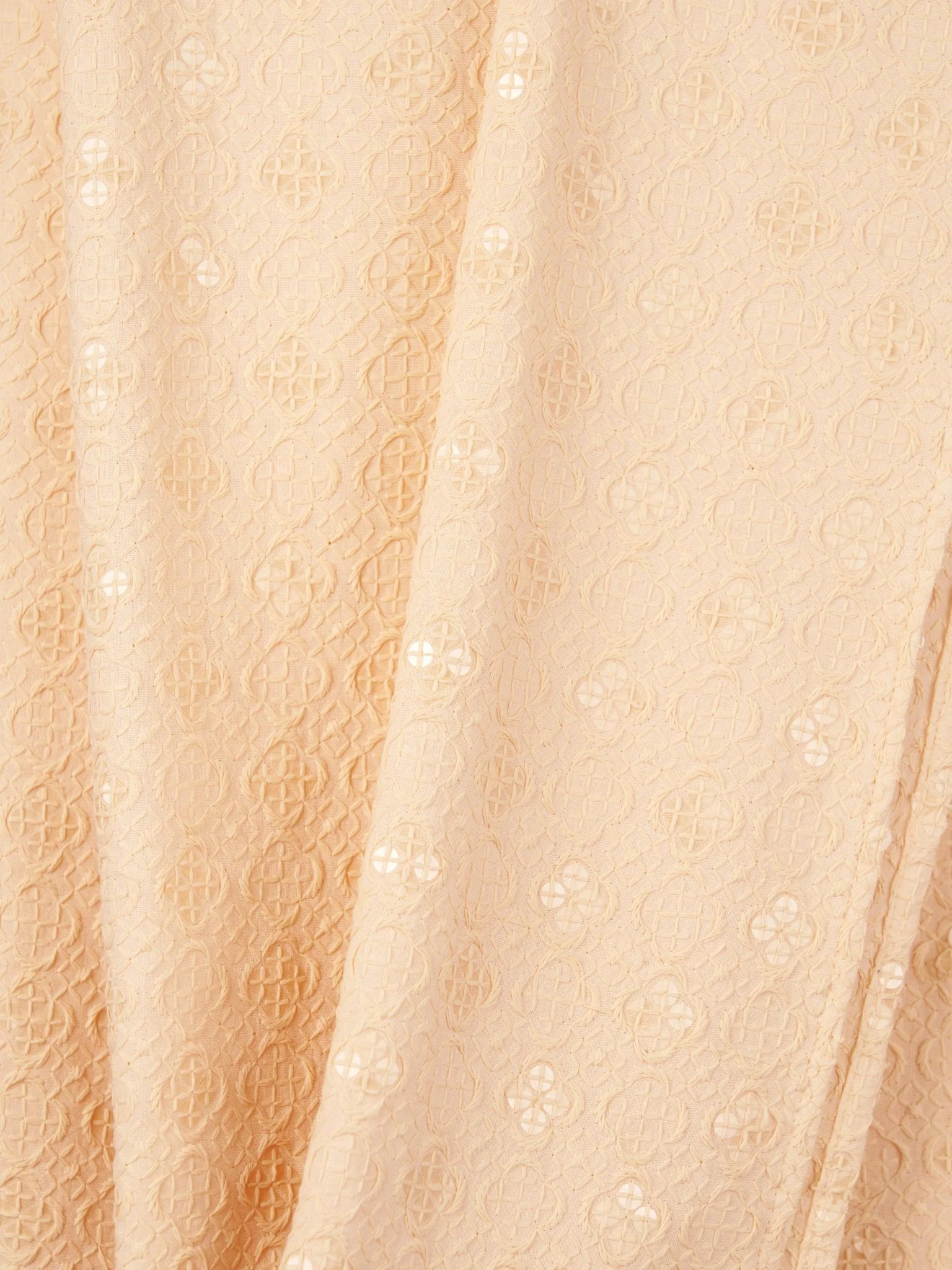 Men Peach Silk Blend Embroidered Dupatta - Image 4