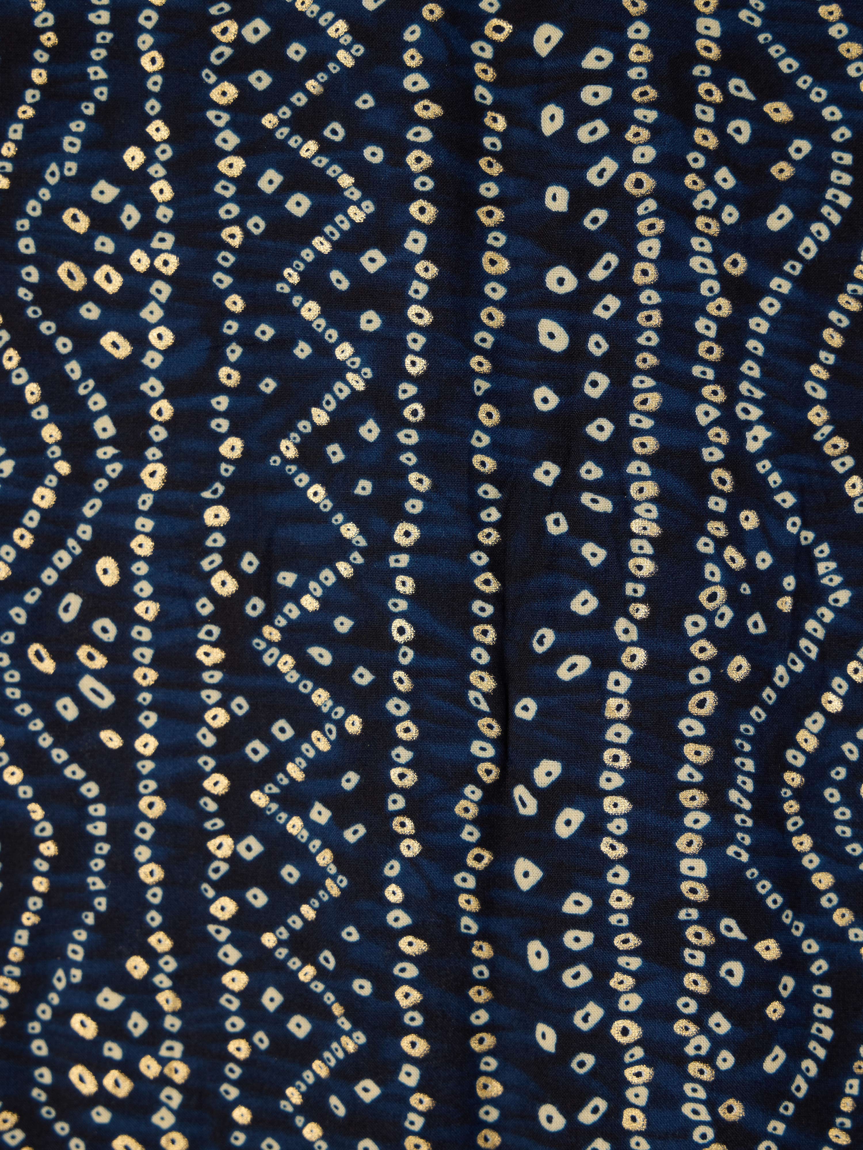Men's Blue Rayon Bandhani Print Dupatta - Image 4