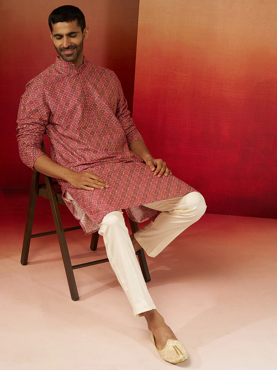 Men's Falsa Digital Print Kurta with Pyjama
