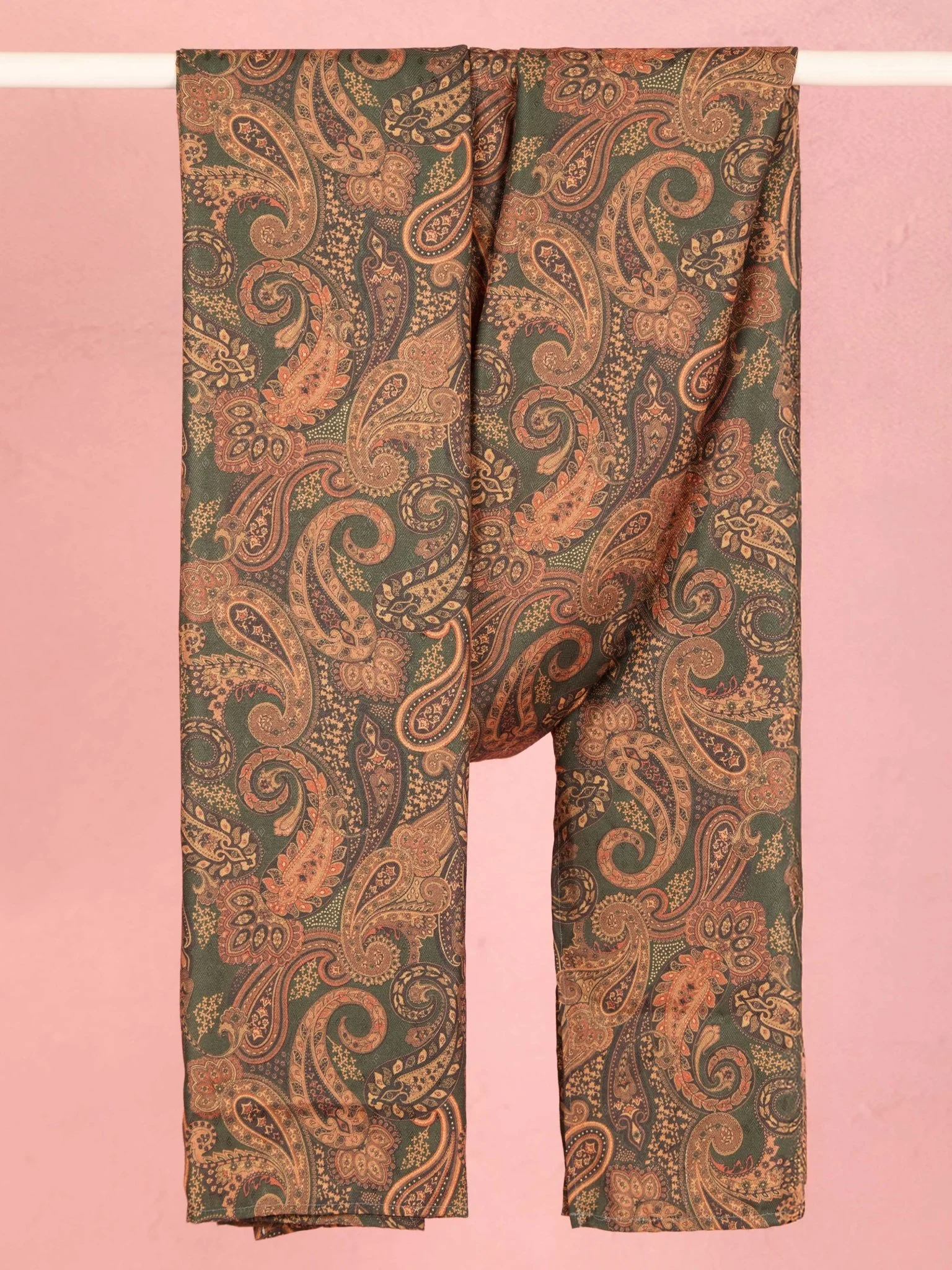 Men's Mehendi Green Cotton Blend Dupatta