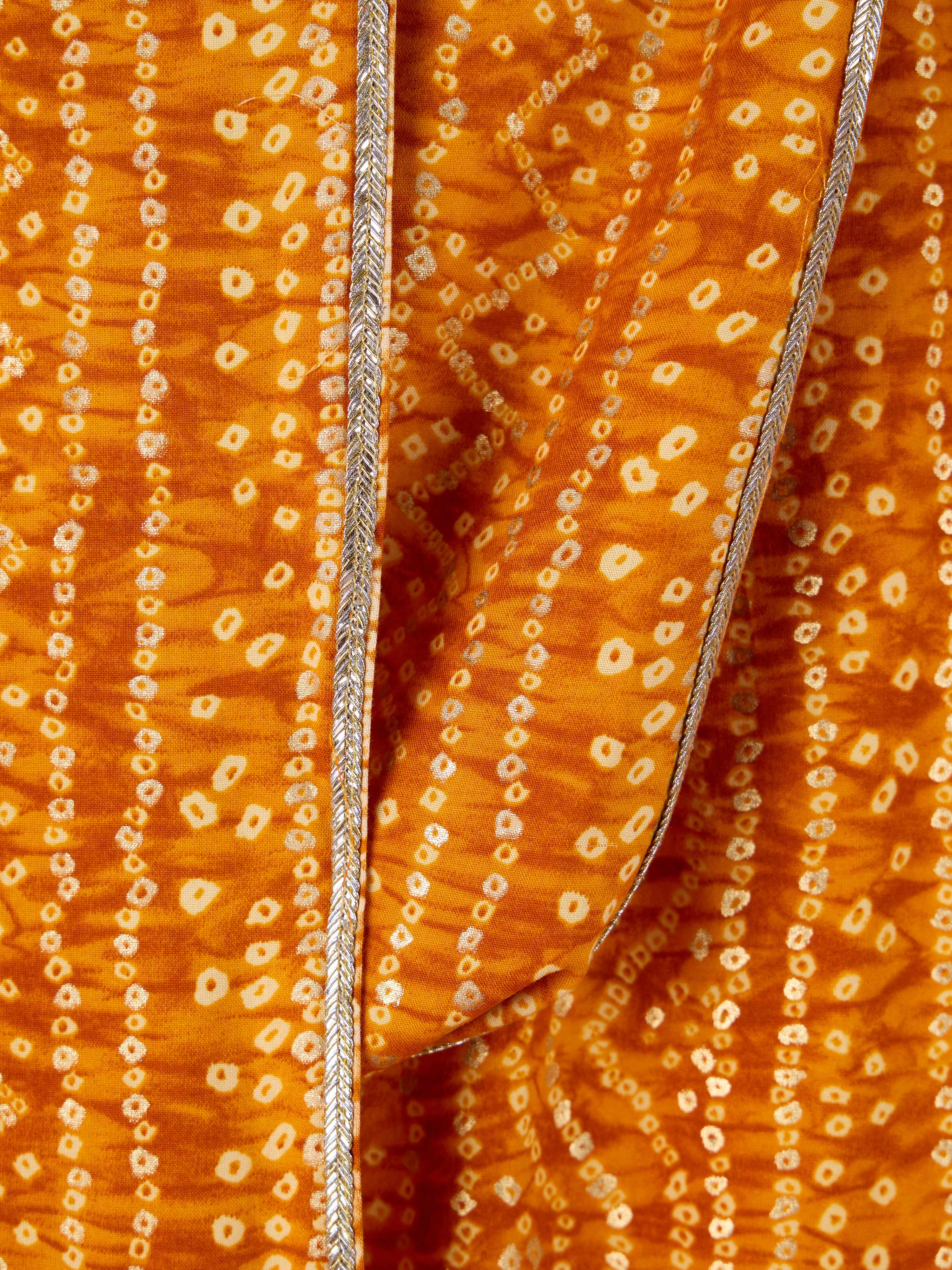 Men's Mustard Rayon Bandhani Print Dupatta - Image 5