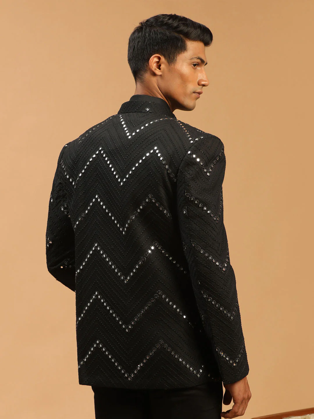 Men's Black Mirror Jodhpuri - Image 3