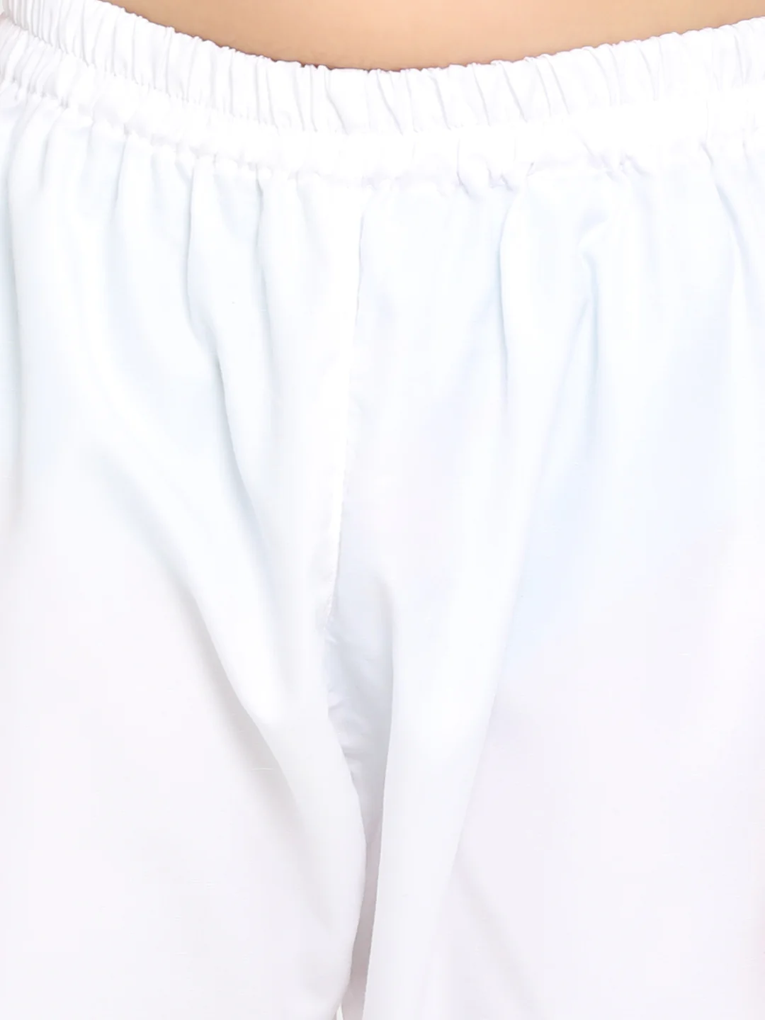 Boys Pink And White Kurta Pyjama Set - Image 5