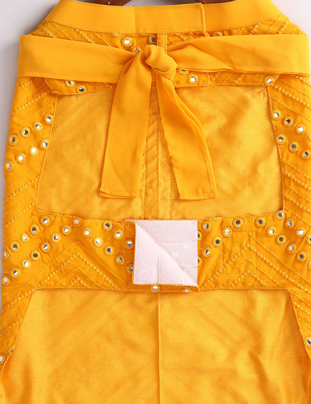 Dogs Allover Mirror Work Sleeveless Embroidered Kurta With Dupatta - Image 4