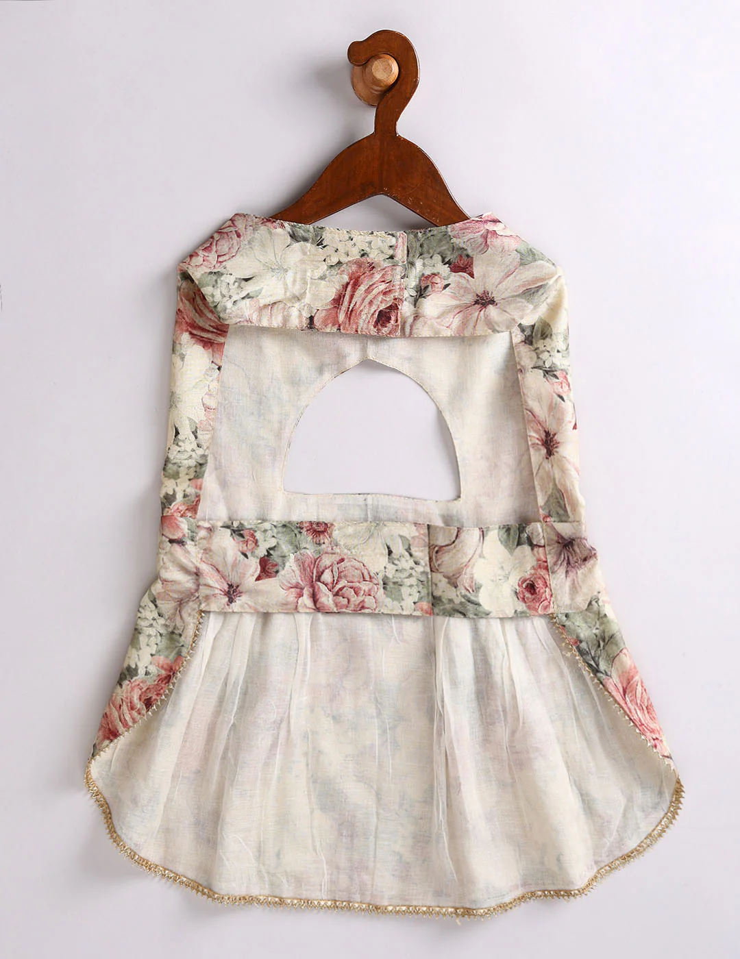 Dogs Allover Printed Silk Blend Mandarin Collar Dress - Image 3