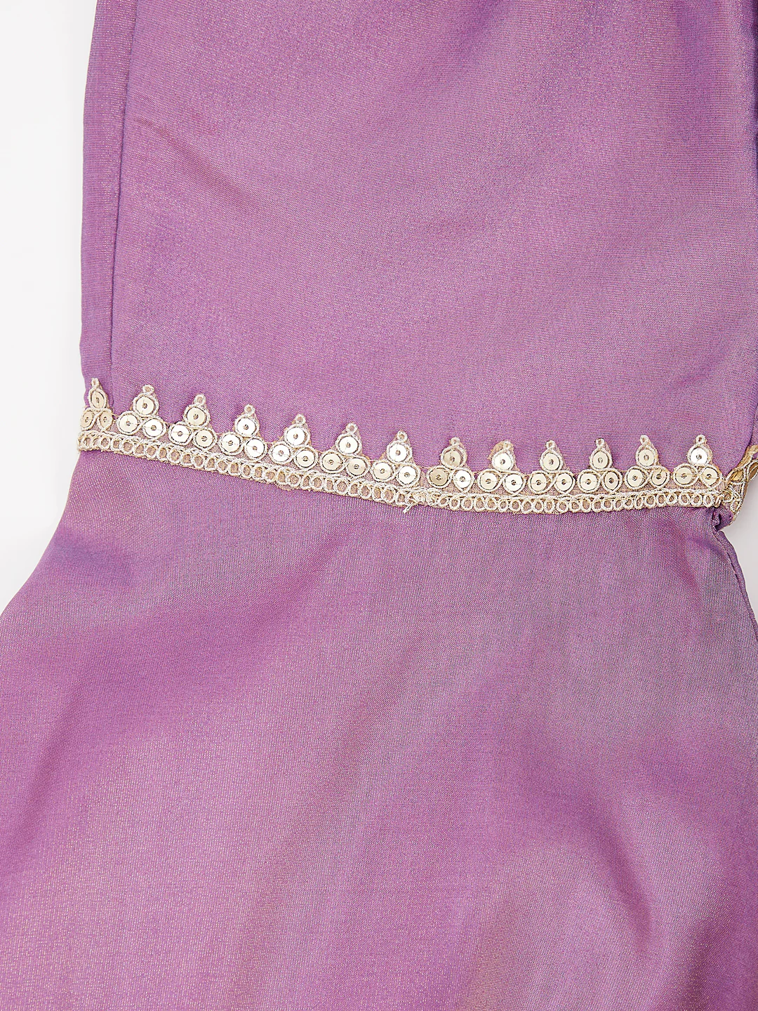 Girl's' Lavender Kurta Sharara And Dupatta Set - Image 7