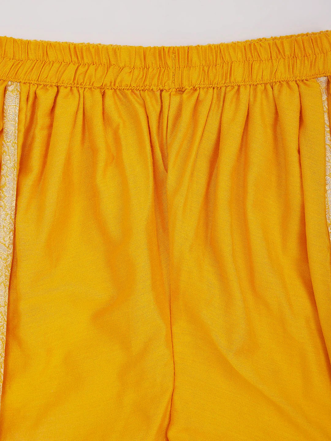 Girl's' Mustard Kurta And Dhoti Pant Set - Image 6