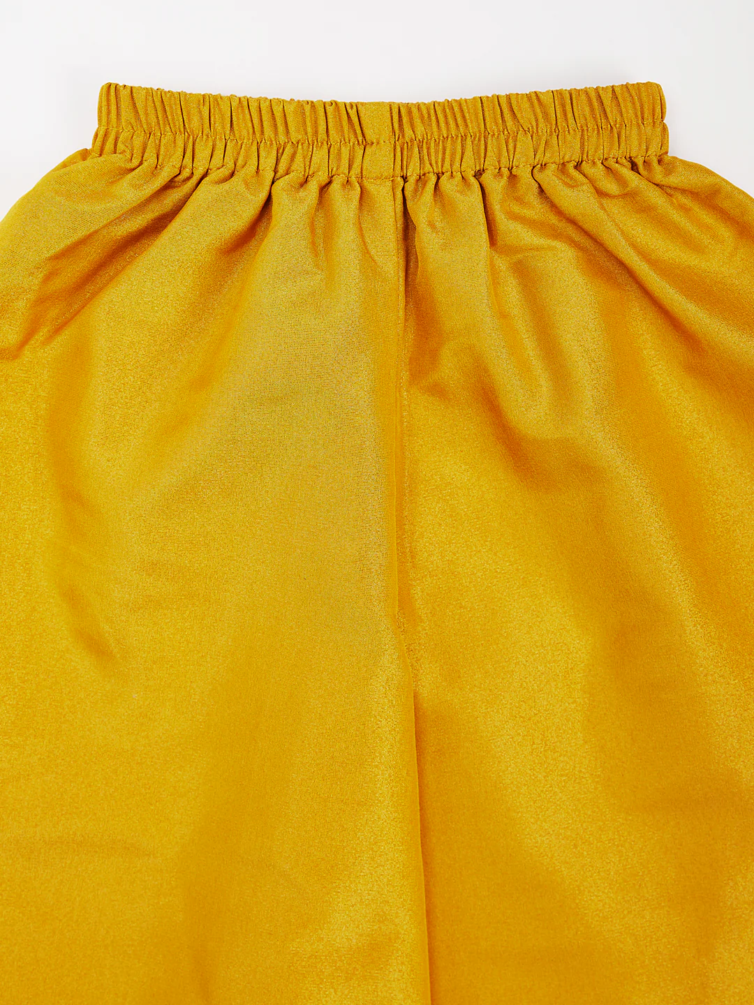 Girl's' Mustard Kurta Palazzo Set With Potli - Image 6