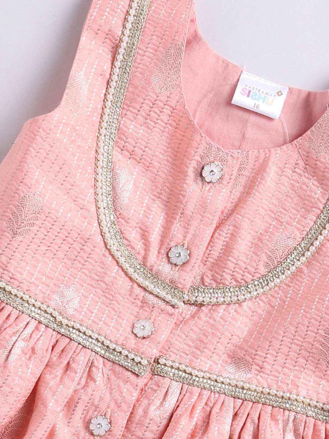 Girl's' Pink Ethnic Combo Set - Image 7