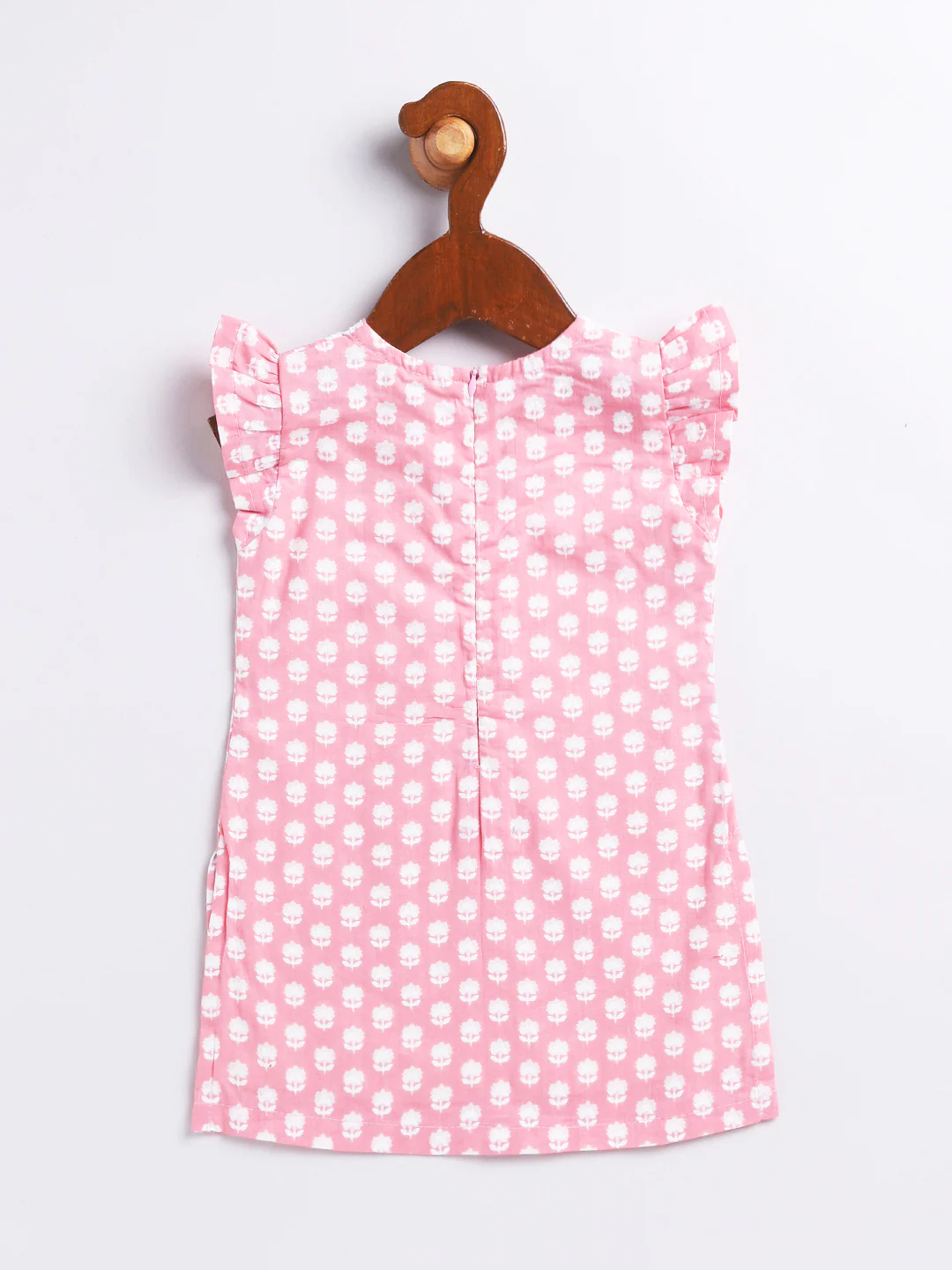 Girl's' Pink Kurta Set - Image 4