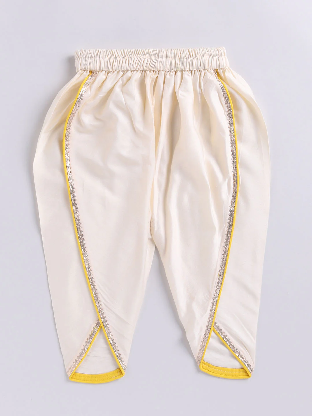 Girl's' Red And Cream Dhoti Kurta Set - Image 7