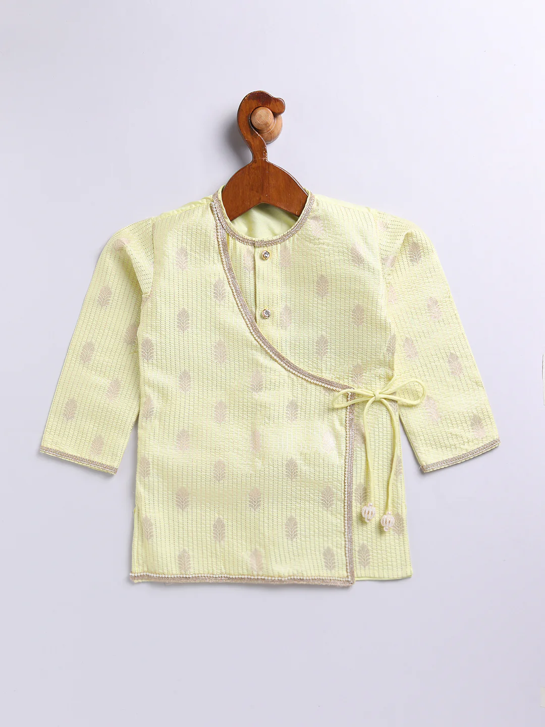 Infant Boy's Mint Green Silk Blend Ethnic Combo Set - Image 3