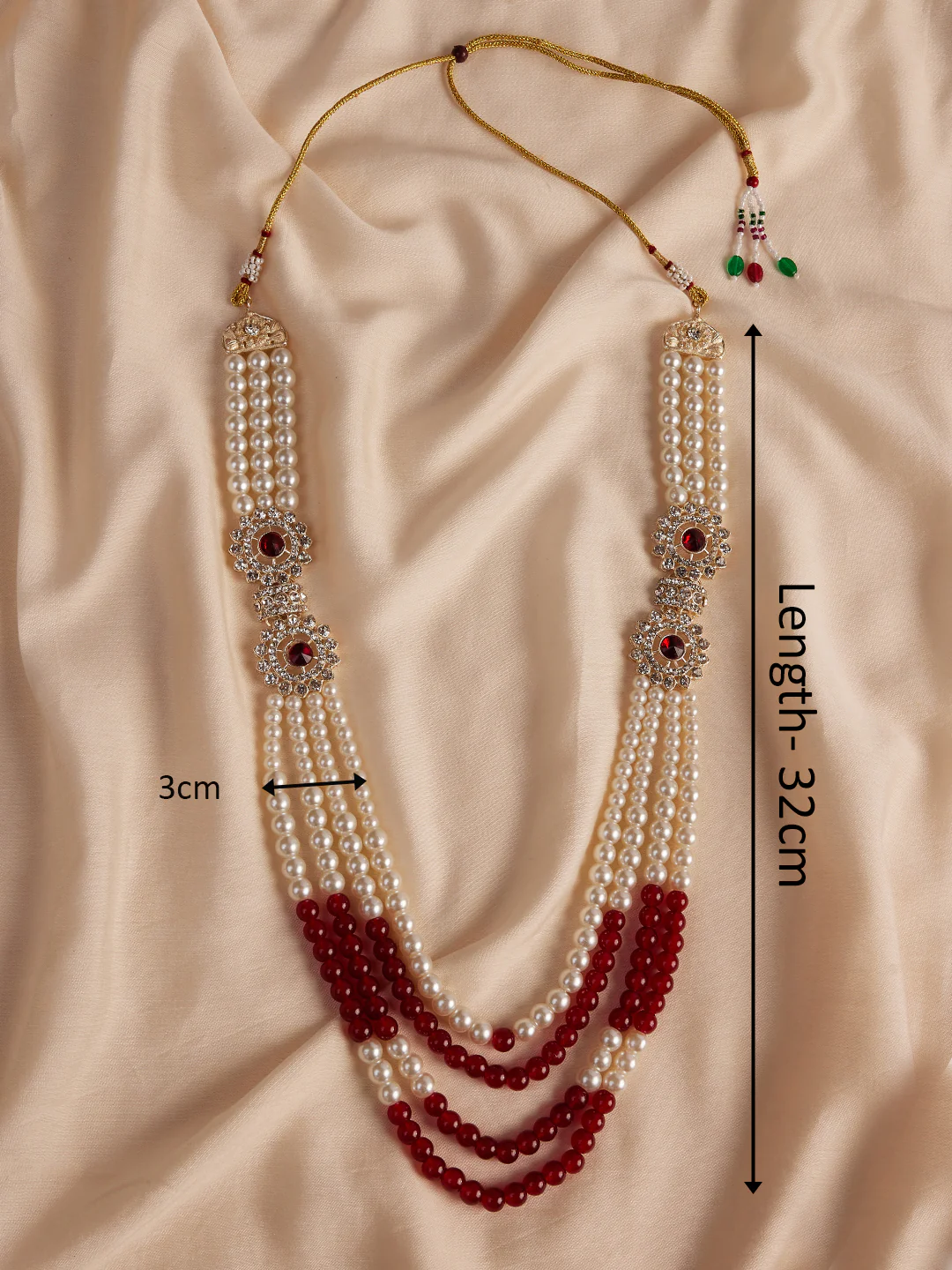 Men's Cream And Maroon - Mala - Image 4
