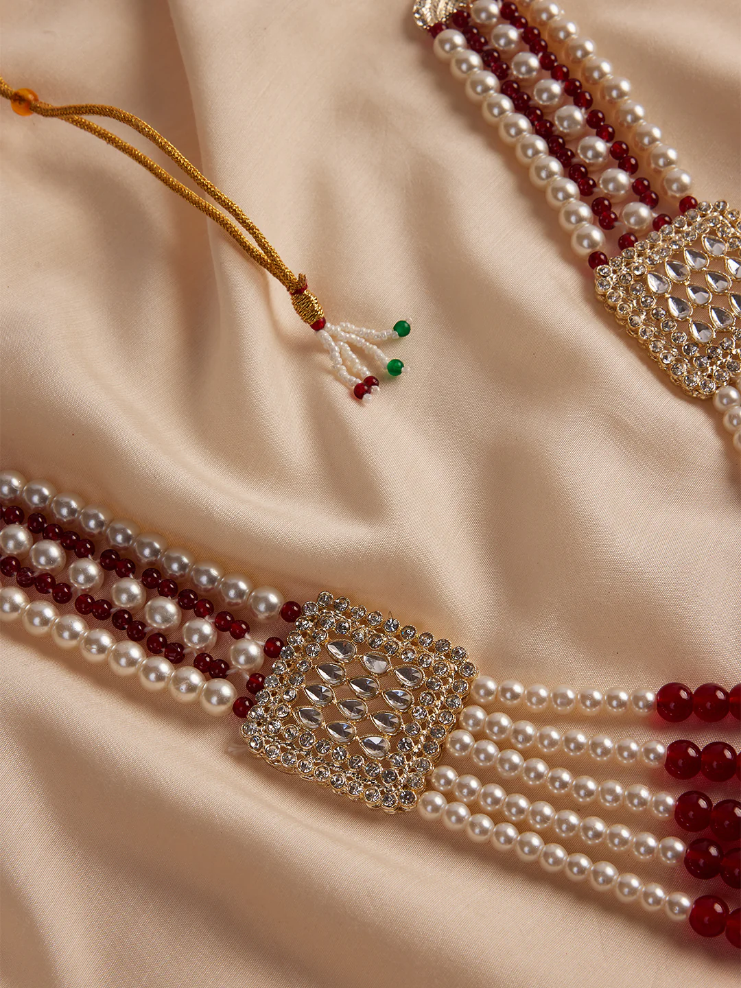 Men's Cream And Maroon - Mala - Image 3