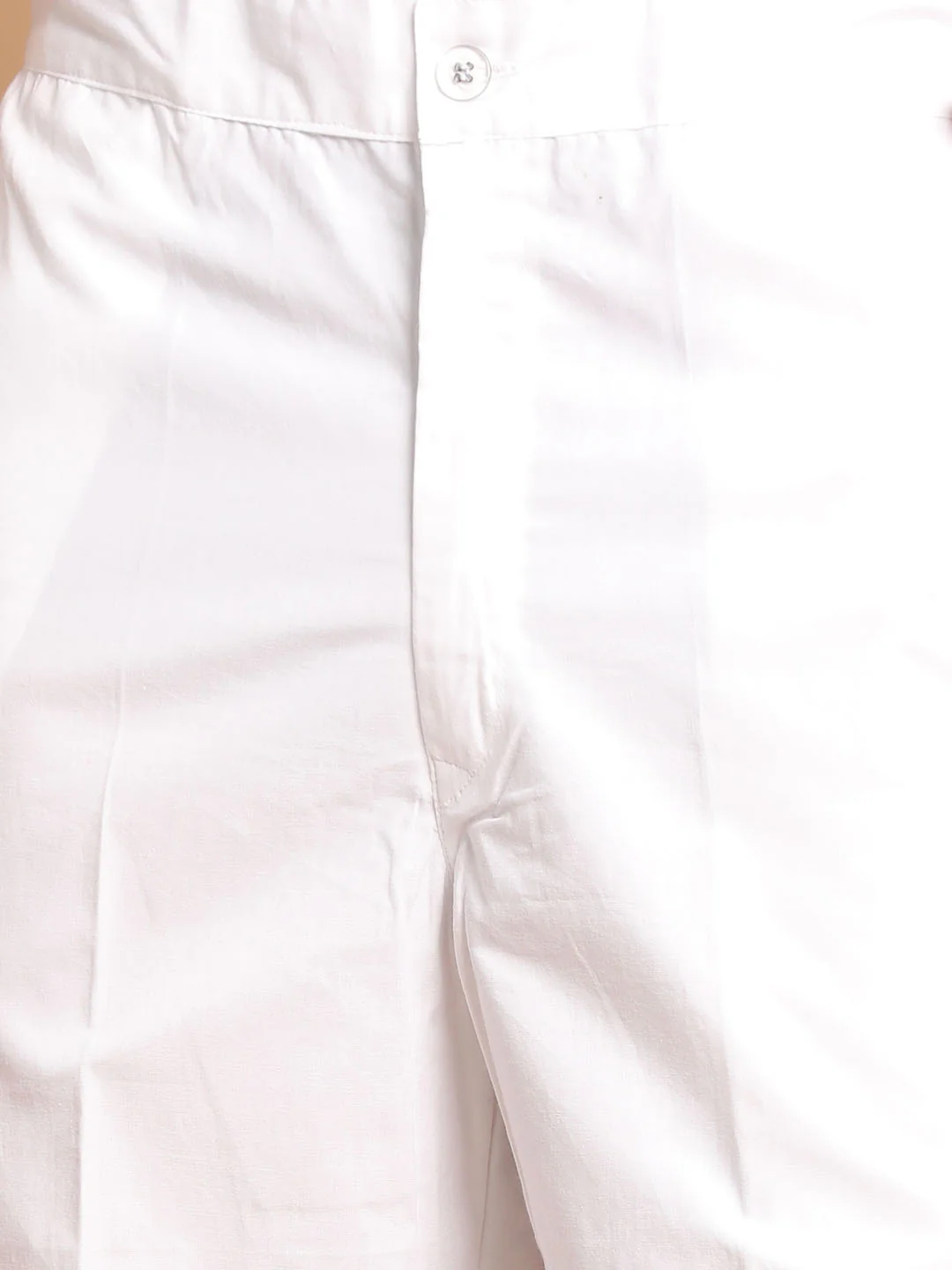 Men White Kurta With Pyjamas Set - Image 5
