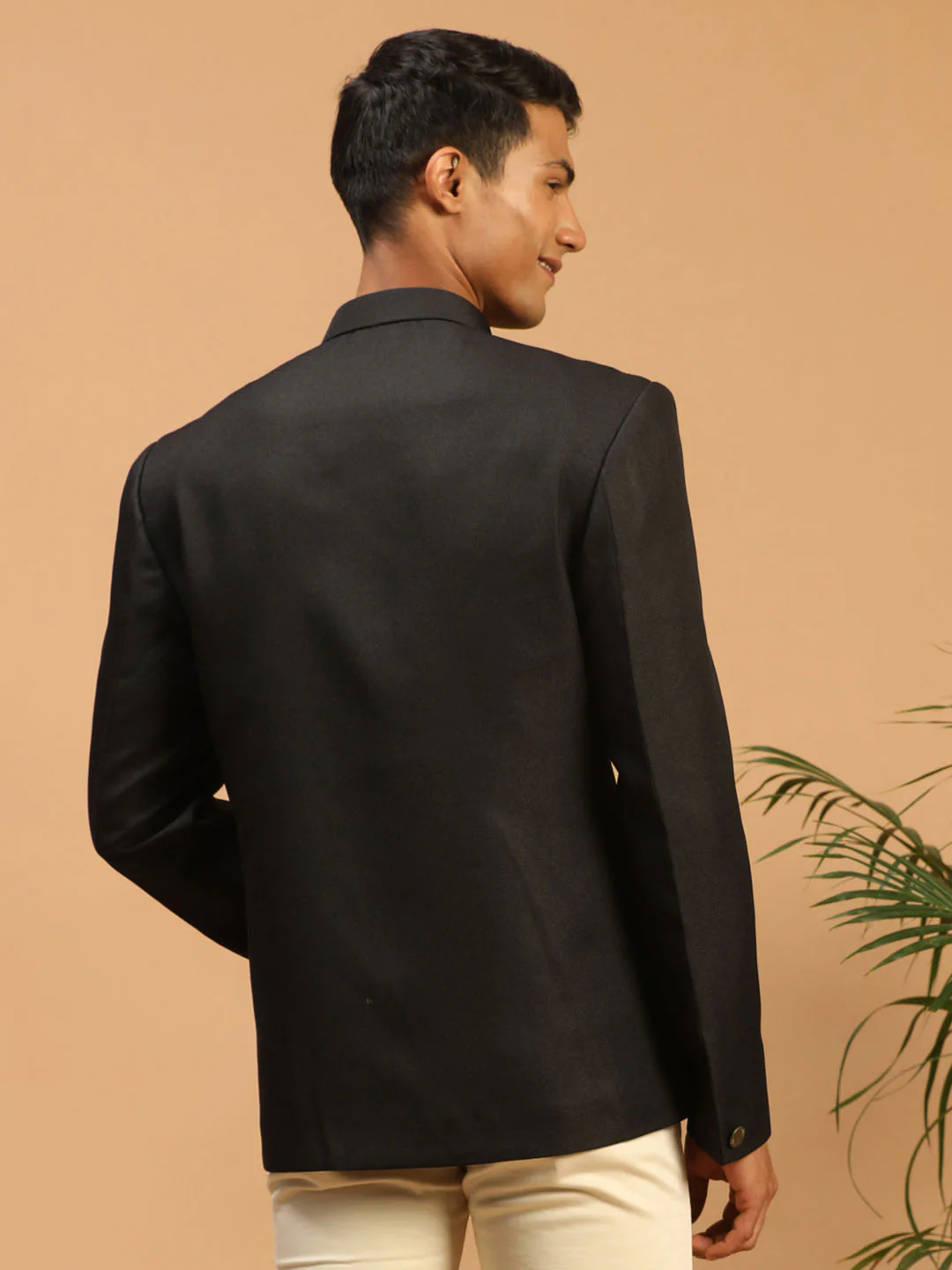 Men's Black Four Pockets Jodhpuri - Image 3