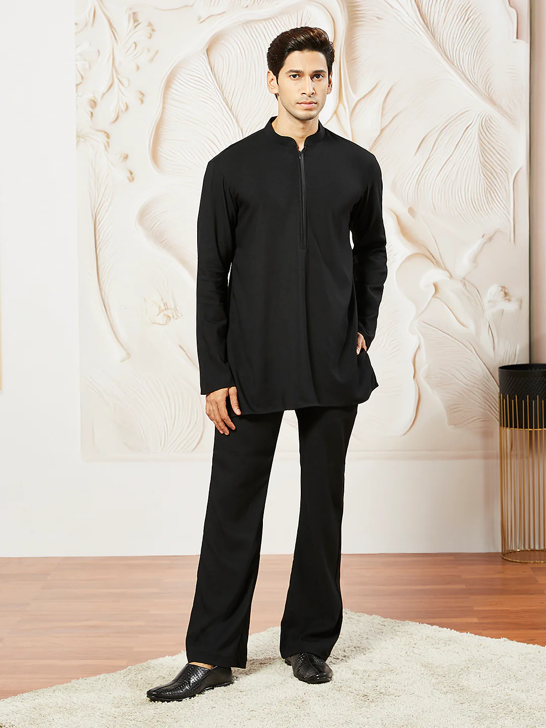 Men's Black - Kurta And Pant Set - Image 2