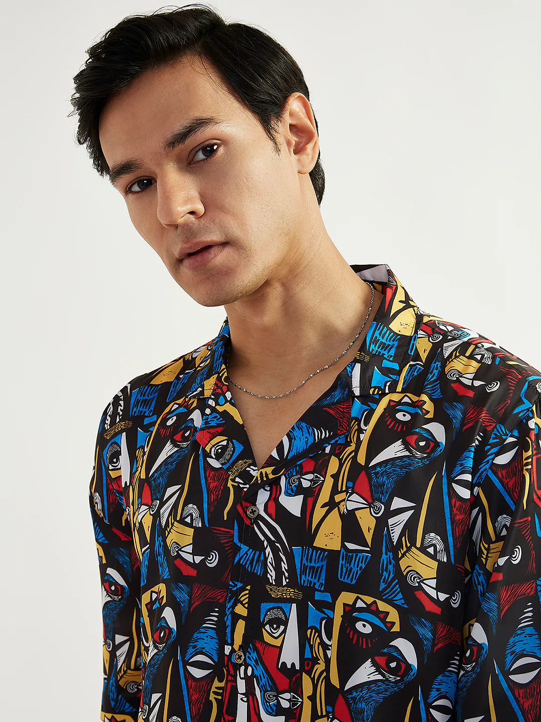 Men's Black Satin Kurta And Pyjama Set - Image 3