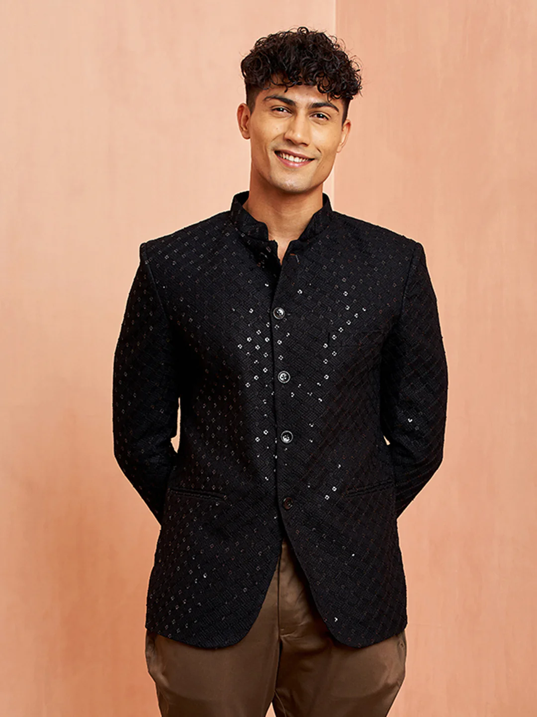 Men's Black Schiflli Jodhpuri - Image 4