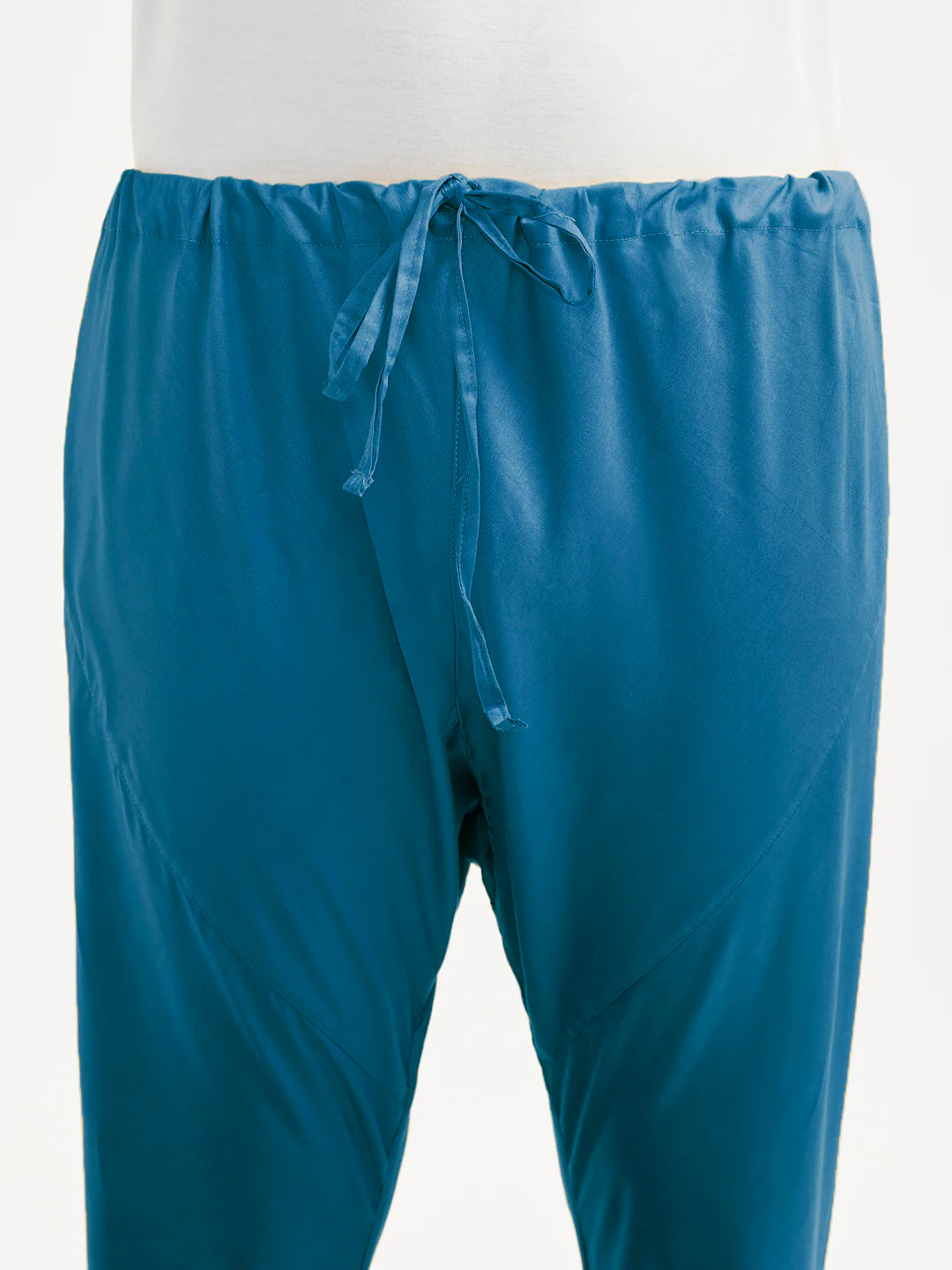 Men's Blue Cotton Blend Kurta Pyjama Set - Image 5