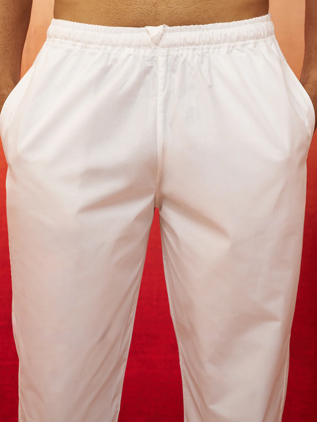 Men's Cream Thread Embroidered Kurta with Pyjama - Image 6