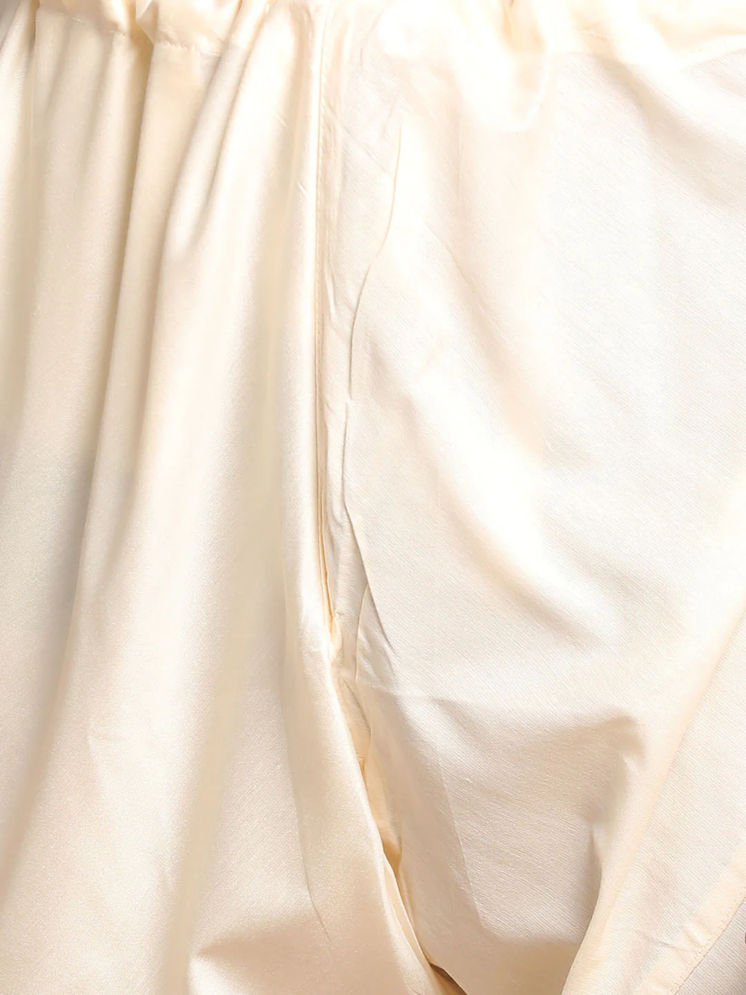 Men's Grey Woven Jacket And Cream Solid Kurta With Pajama Set - Image 5