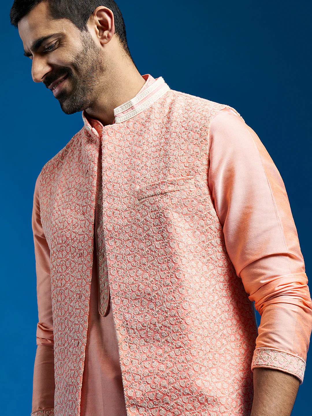 Men's Pink - Nehru Jacket - Image 2