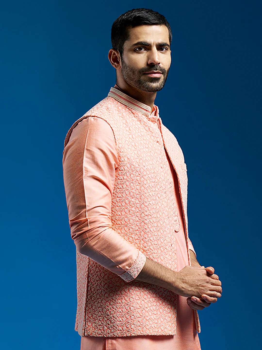 Men's Pink - Nehru Jacket - Image 4