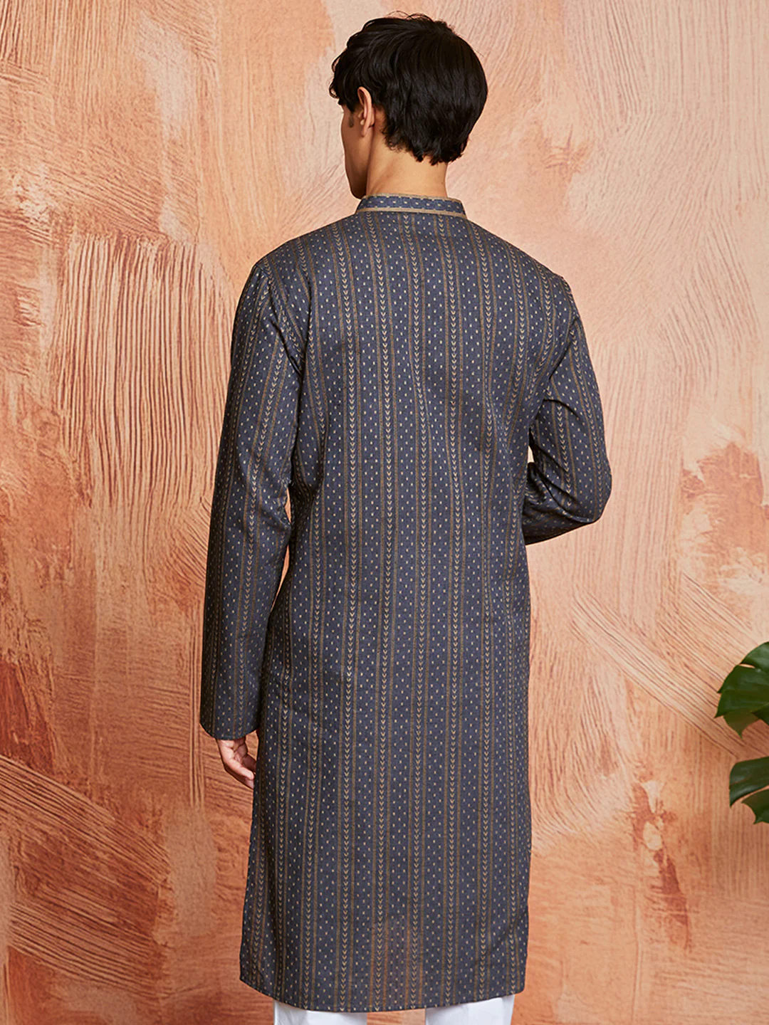 Men's Grey Cotton Kurta - Image 3
