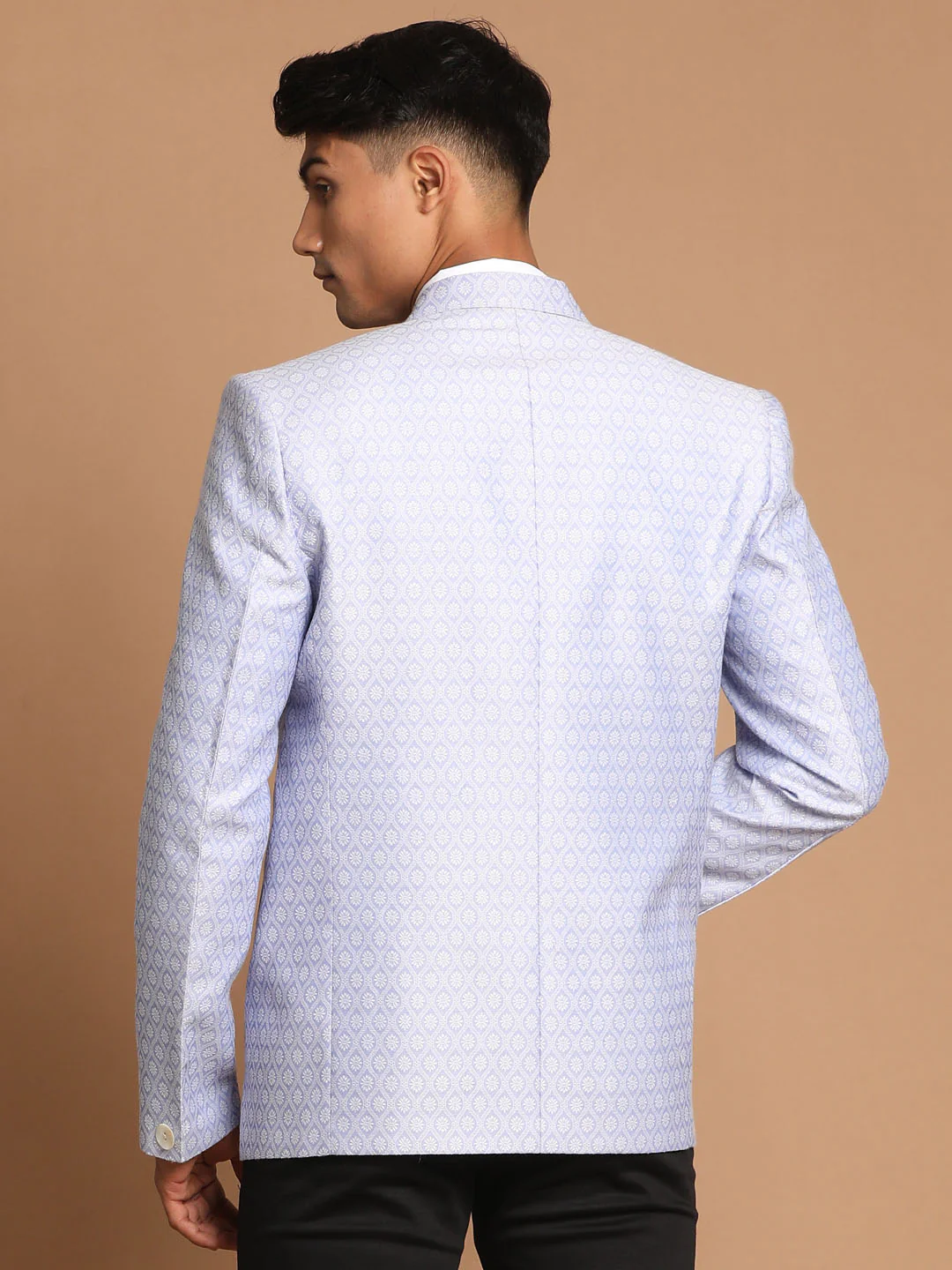 Men's Lavender Woven Blazer - Image 3