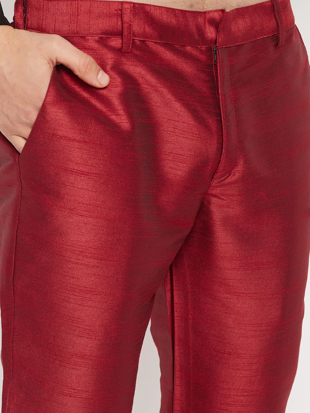 Men's Gold Zari Weaved Jacket With Kurta Pant Set - Image 5