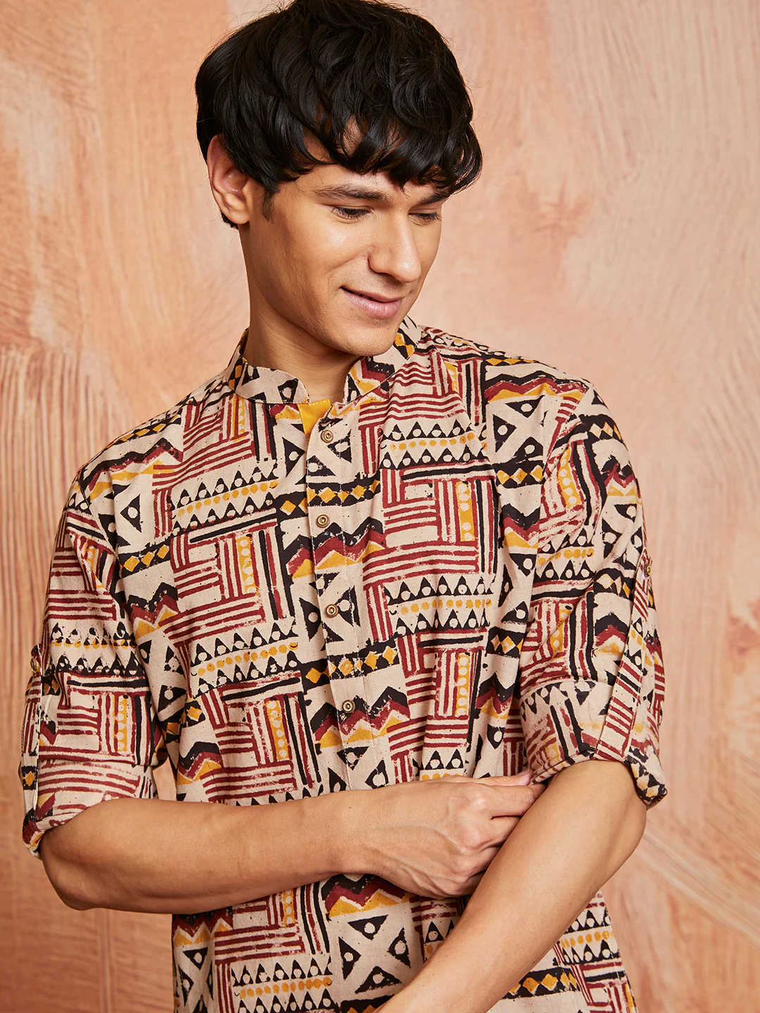Men's Multi Color Cotton Kurta - Image 2