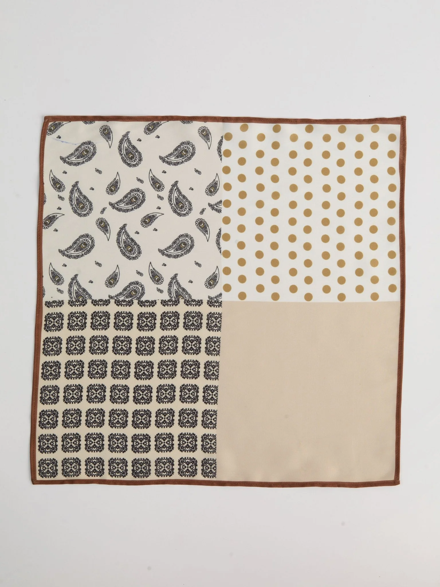 Men's Multicolour Printed Silk Pocket Square - Image 4