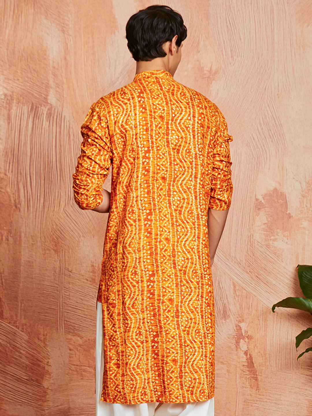 Men's Mustard Rayon Kurta - Image 4