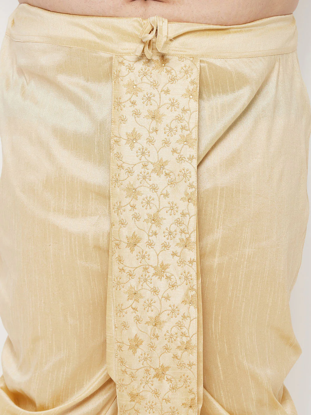 Men's Plus Size Wine Silk Blend Kurta Dhoti Set - Image 5