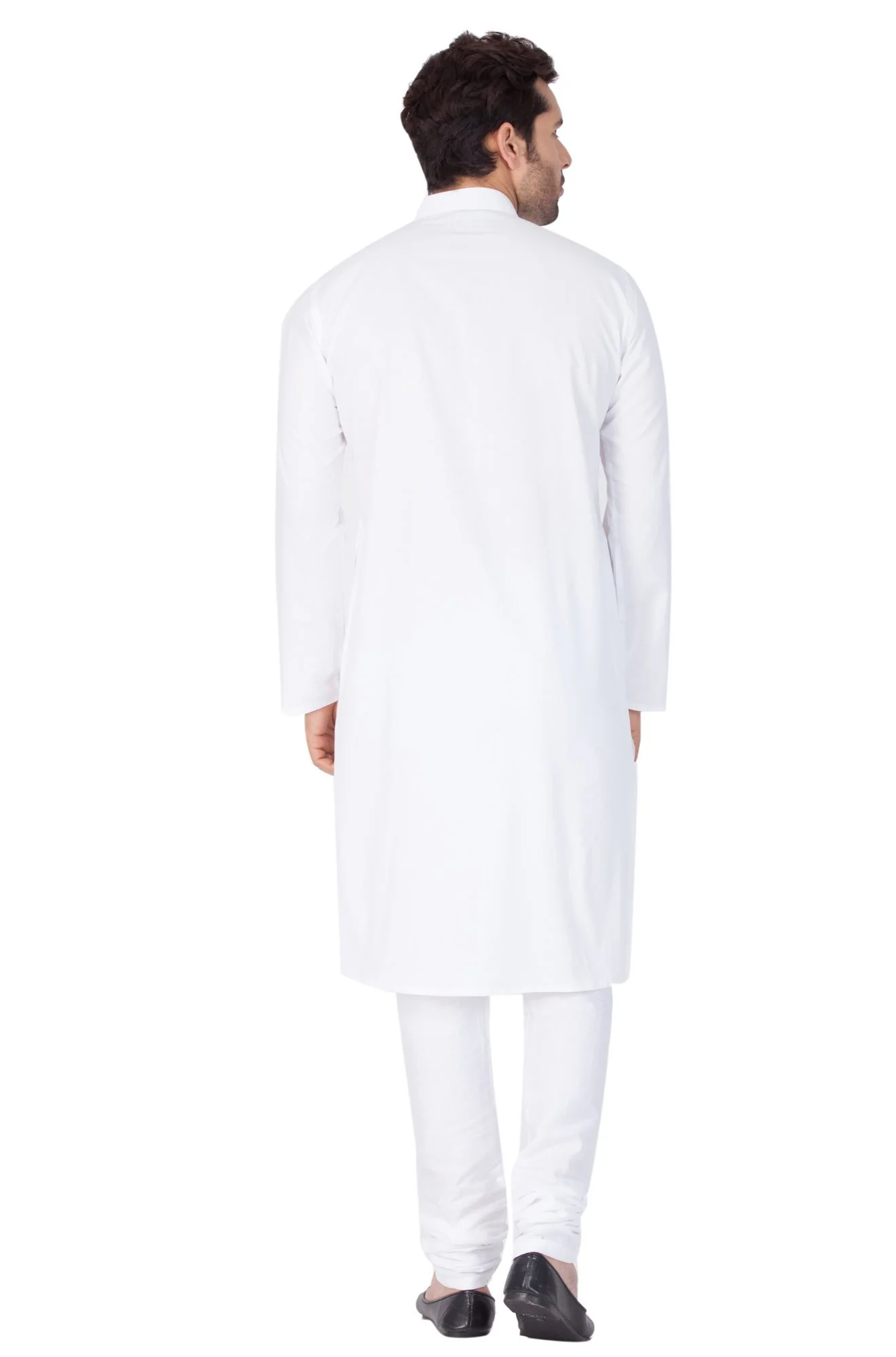 VASTRAMAY Men's White Cotton Kurta and Pyjama Set - Image 5