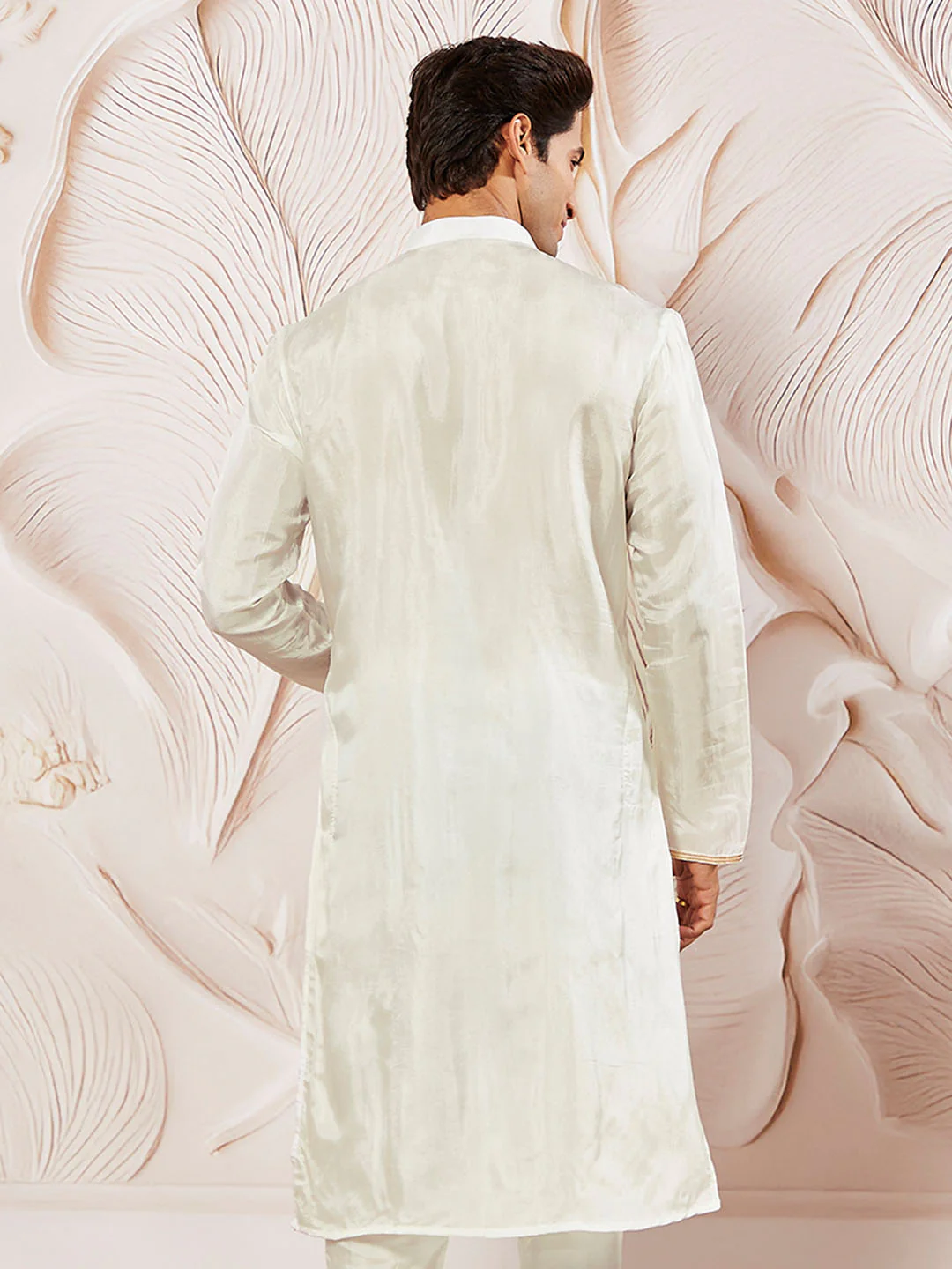 Men's White Tissue Silk - Image 4