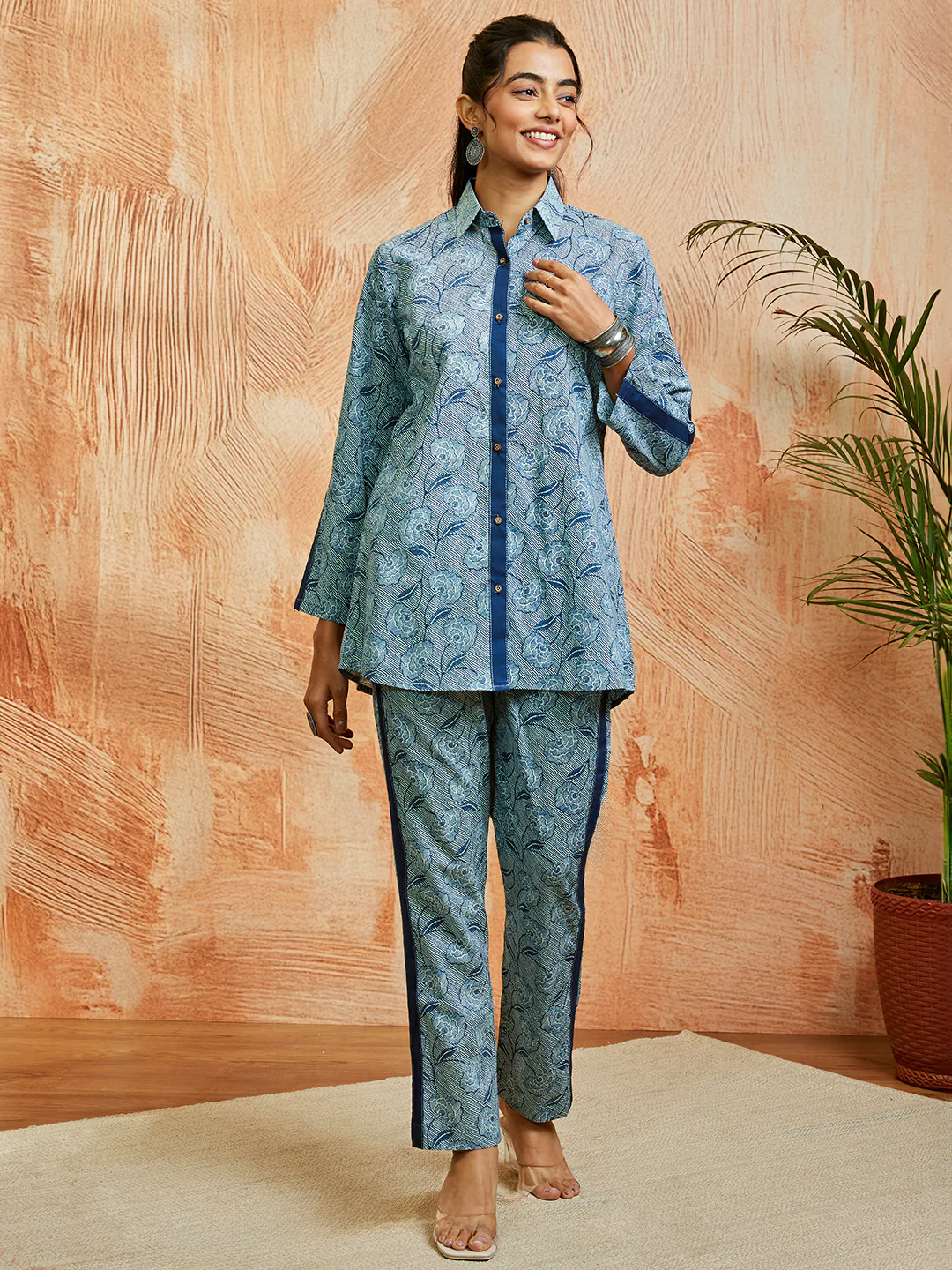 Women's Blue Co Ords Set - Image 3