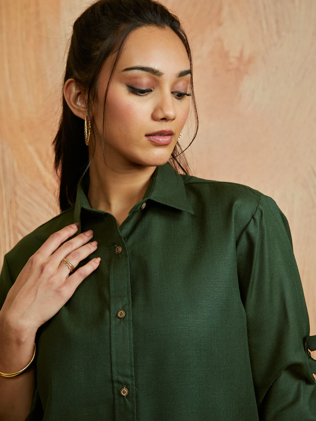 Women's Mehendi Green Co Ords Set - Image 3