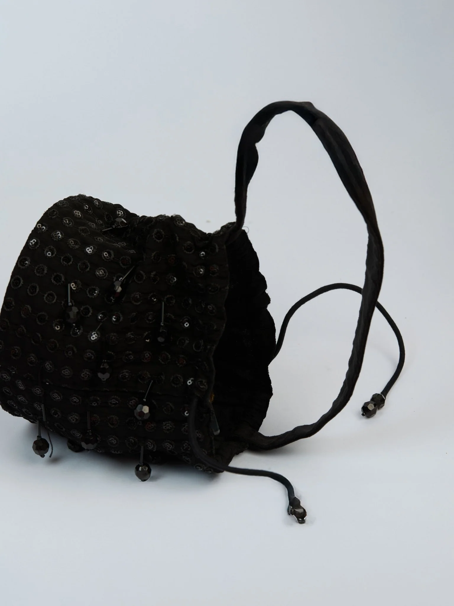 Women's Black Handcrafted Potli Clutch - Image 3