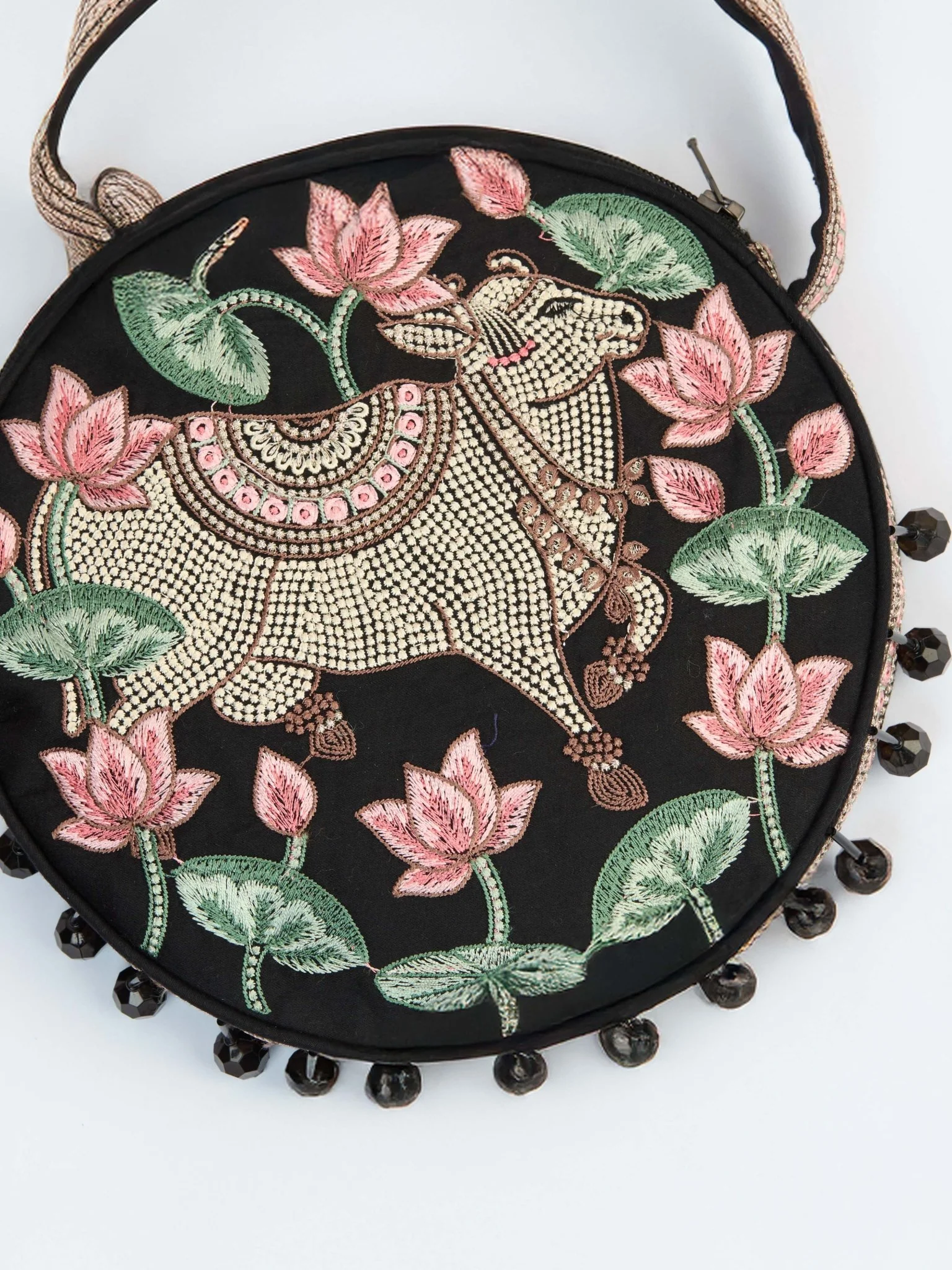 Women's Black Handcrafted Potli Clutch - Image 4